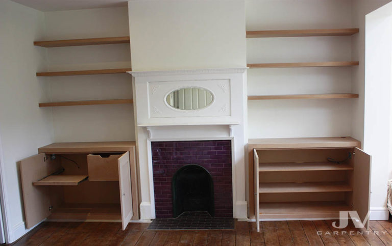 Bespoke Alcove Shelving And Cupboards JV Carpentry