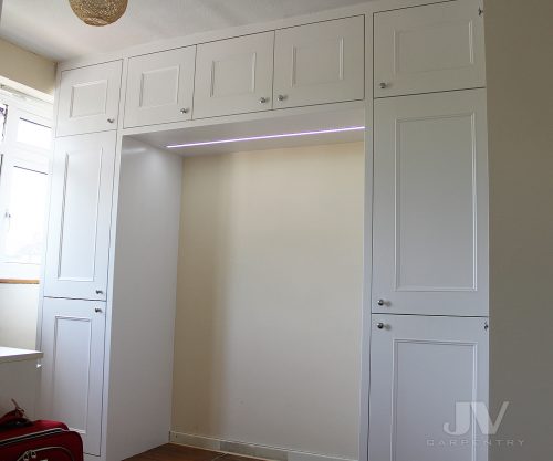 12 Fitted Wardrobes Over bed Ideas for your bedroom | JV Carpentry