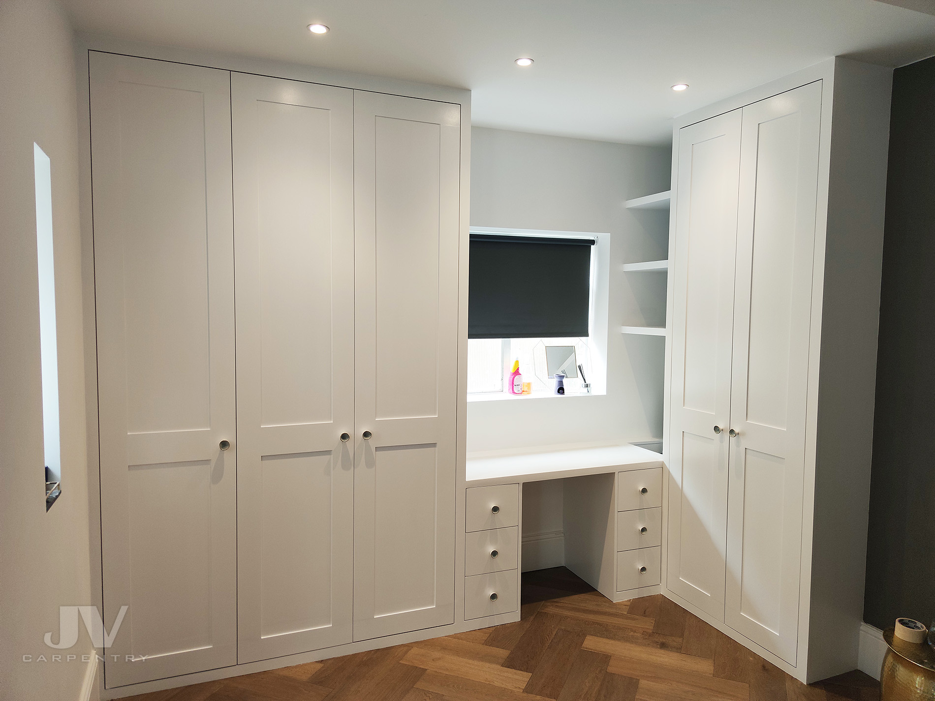 Sliding Wardrobe Designs With Dressing Table
