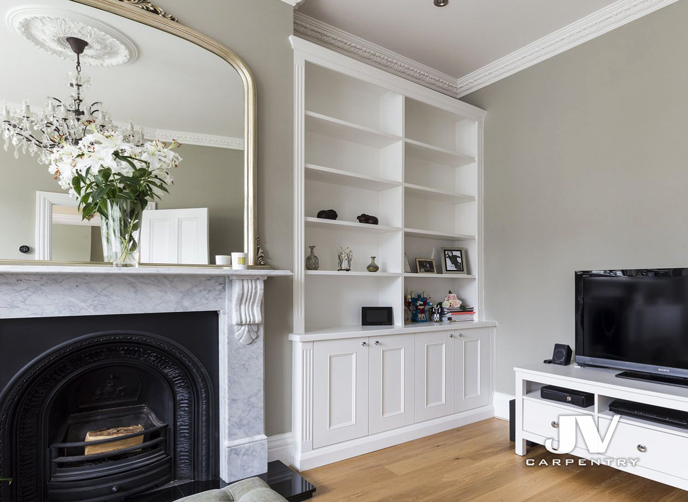 Bespoke Fitted Bookcases, Alcove Shelving And Cabinets In London | JV